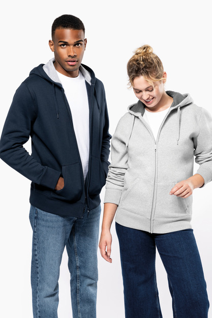 Kariban sweater met kap en rits [K444]