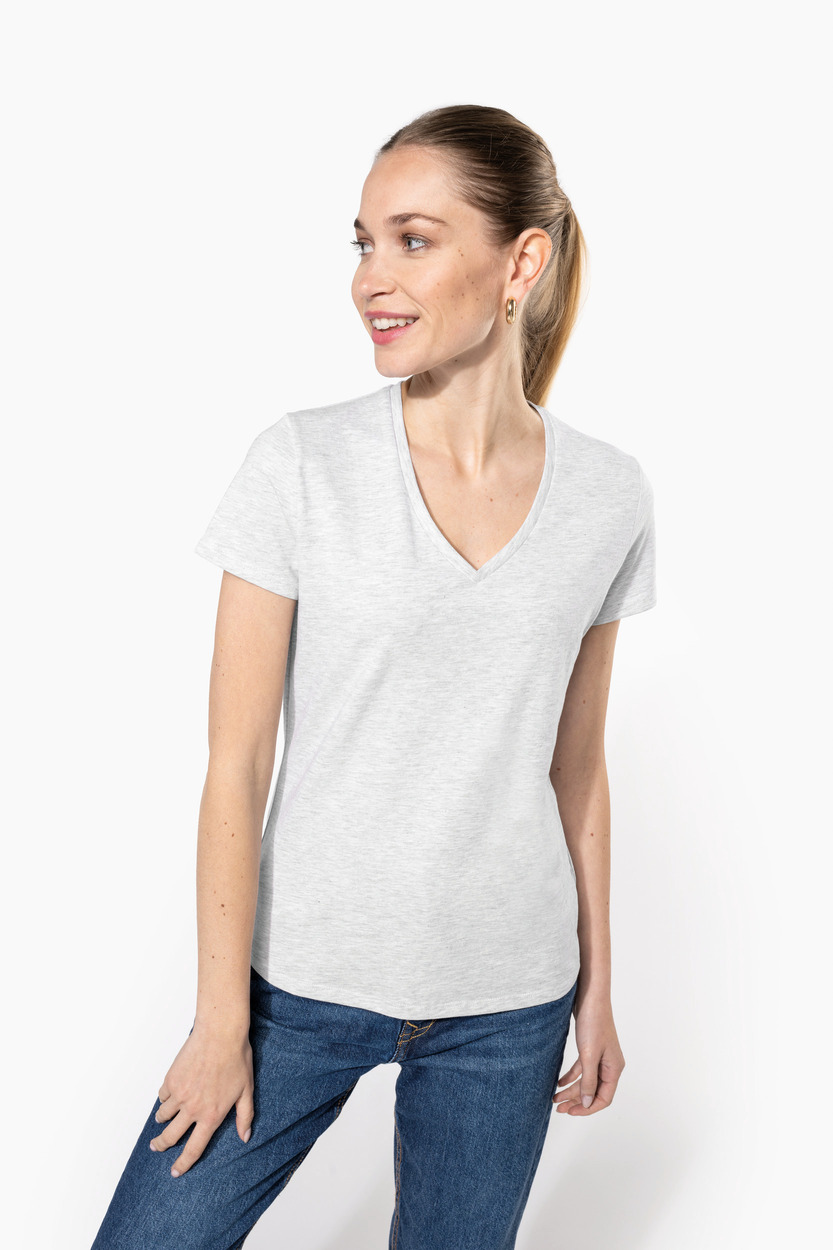 Kariban Ladies' short sleeve V-neck T-shirt [K381]