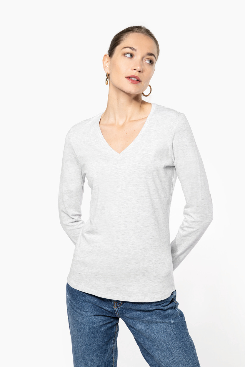 Kariban Ladies long sleeve v-neck [K382]