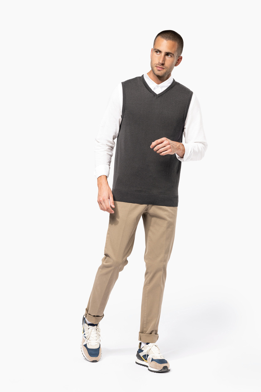 Kariban Heren spencer met v-hals [K969]