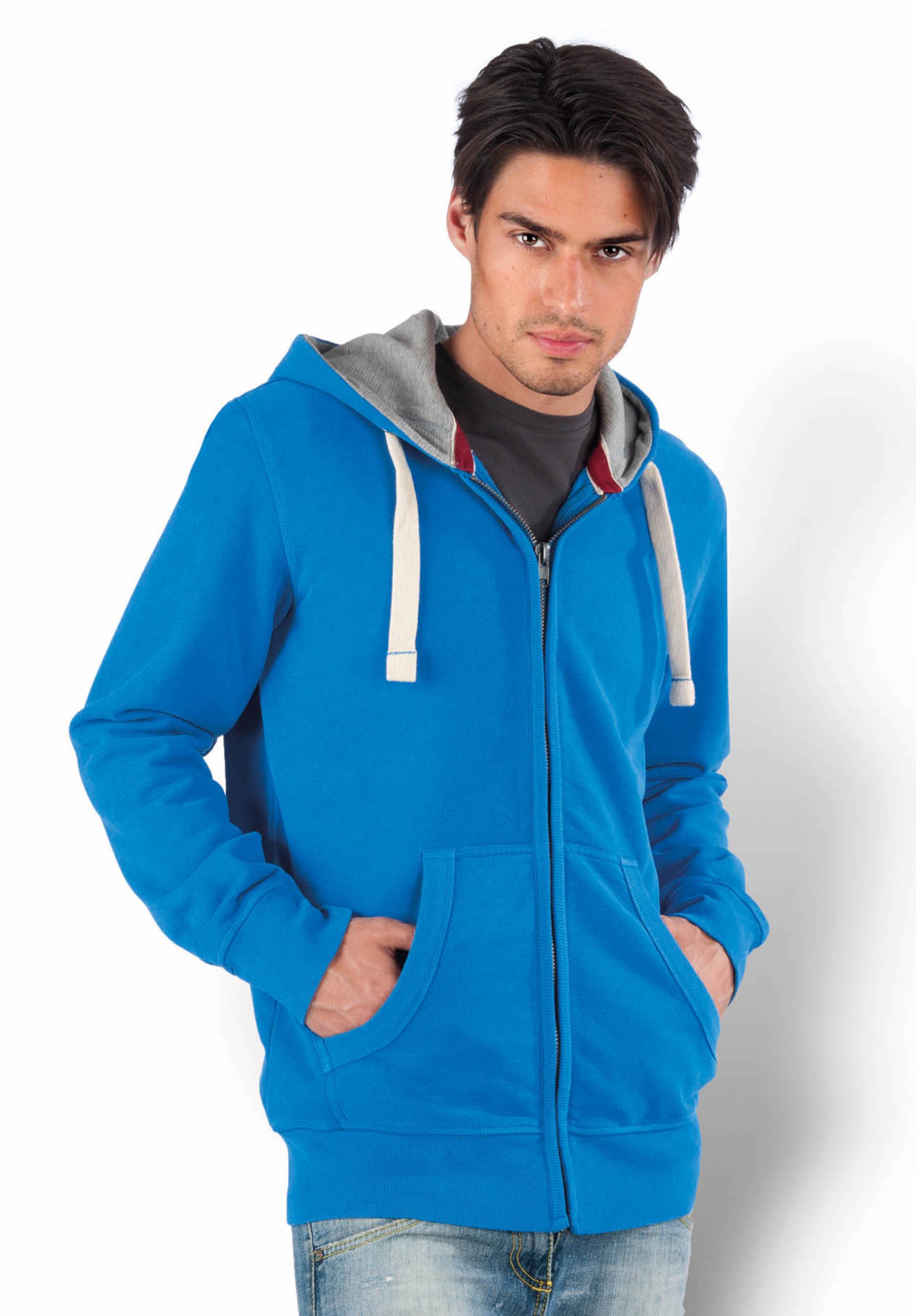 Kariban Men's zip hooded sweatshirt [KV2300]