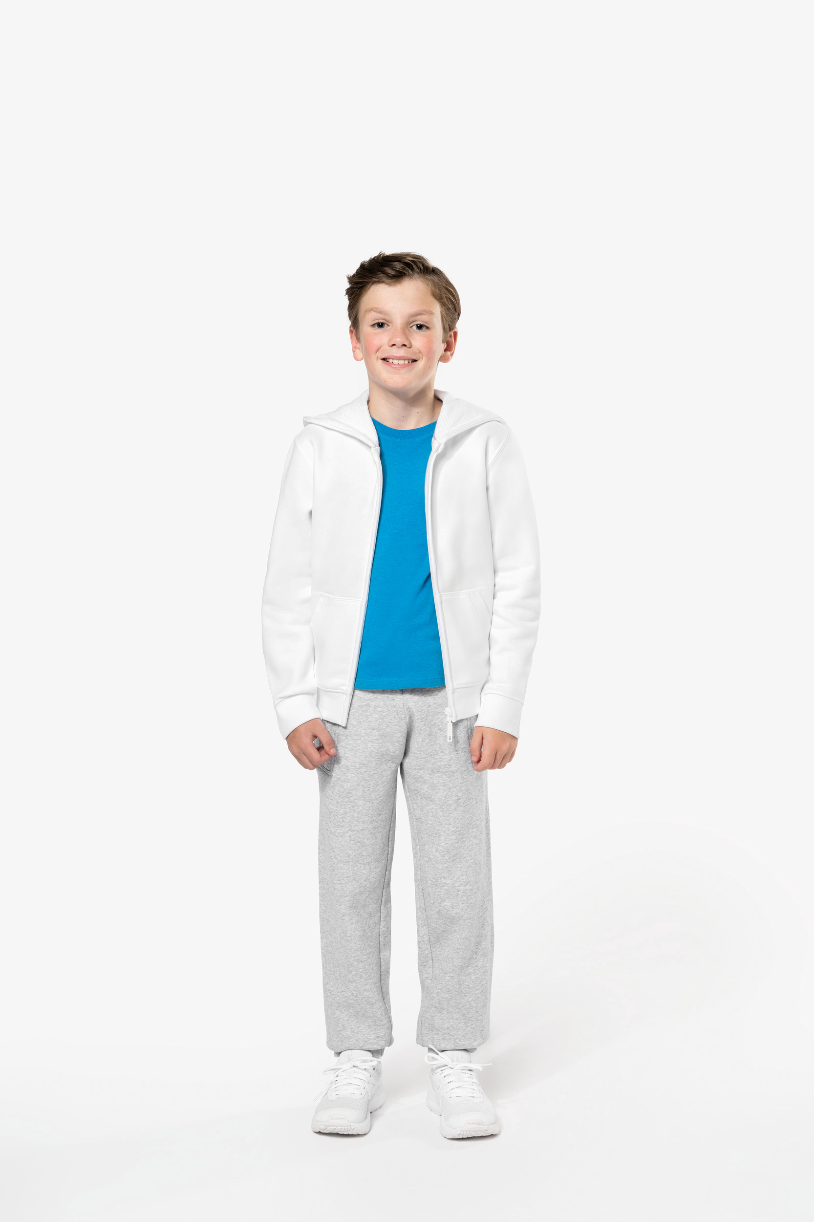 Kariban Kids' full zip hooded sweatshirt [K455]