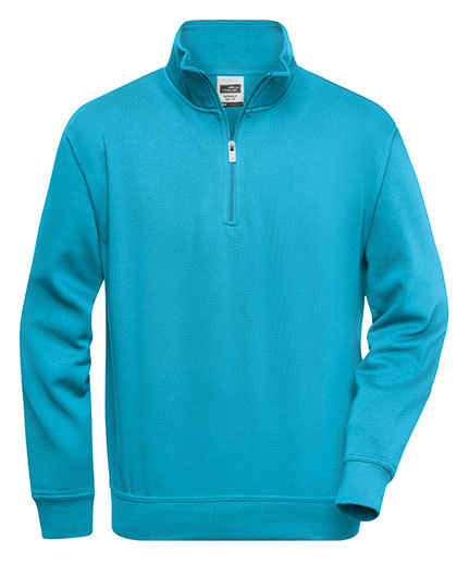 James + Nicholson Workwear Half Zip Sweat [JN831]