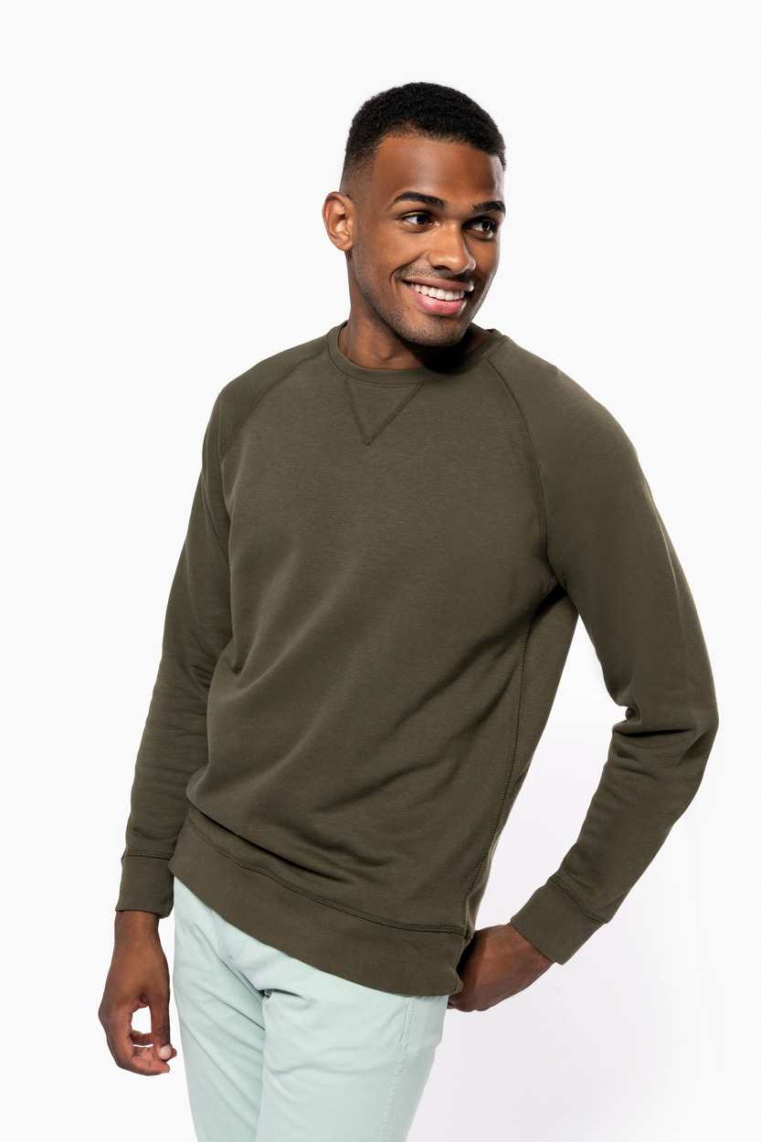 Kariban Mens organic cotton crew neck raglan sleeve sweatshirt [K480]