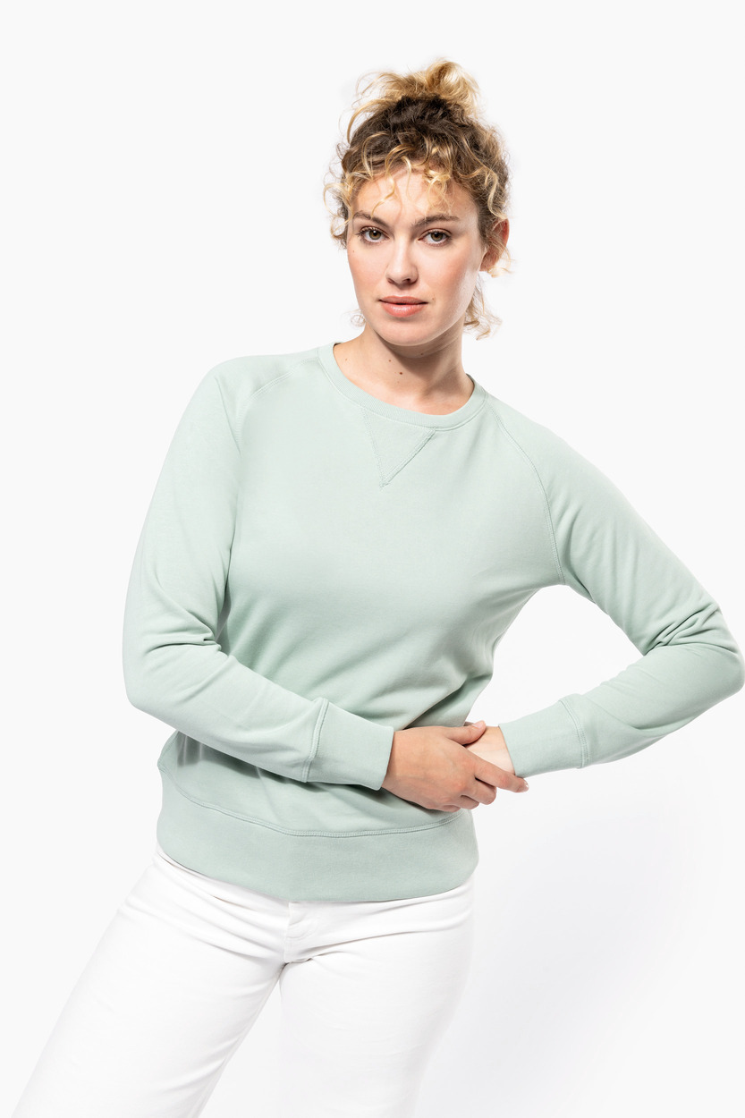 Kariban Ladies organic cotton crew neck raglan sleeve sweatshirt [K481]