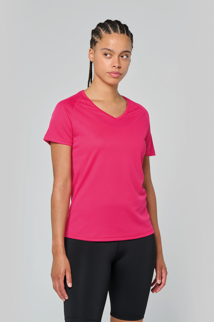 ProAct Ladies V-neck short sleeve sports t-shirt [PA477]