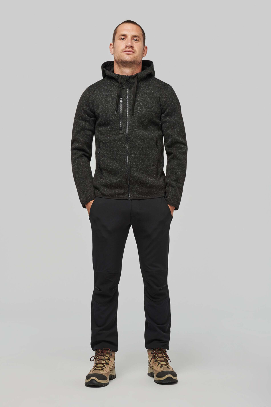 ProAct Mens heather hooded jacket [PA365]