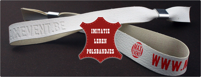 2 witte festival bandjes van imitatieleer