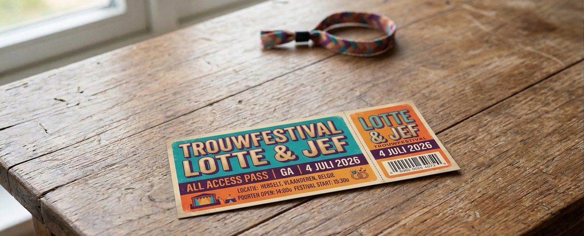 Ja, ik wil&hellip; trouwen in festivalstijl!